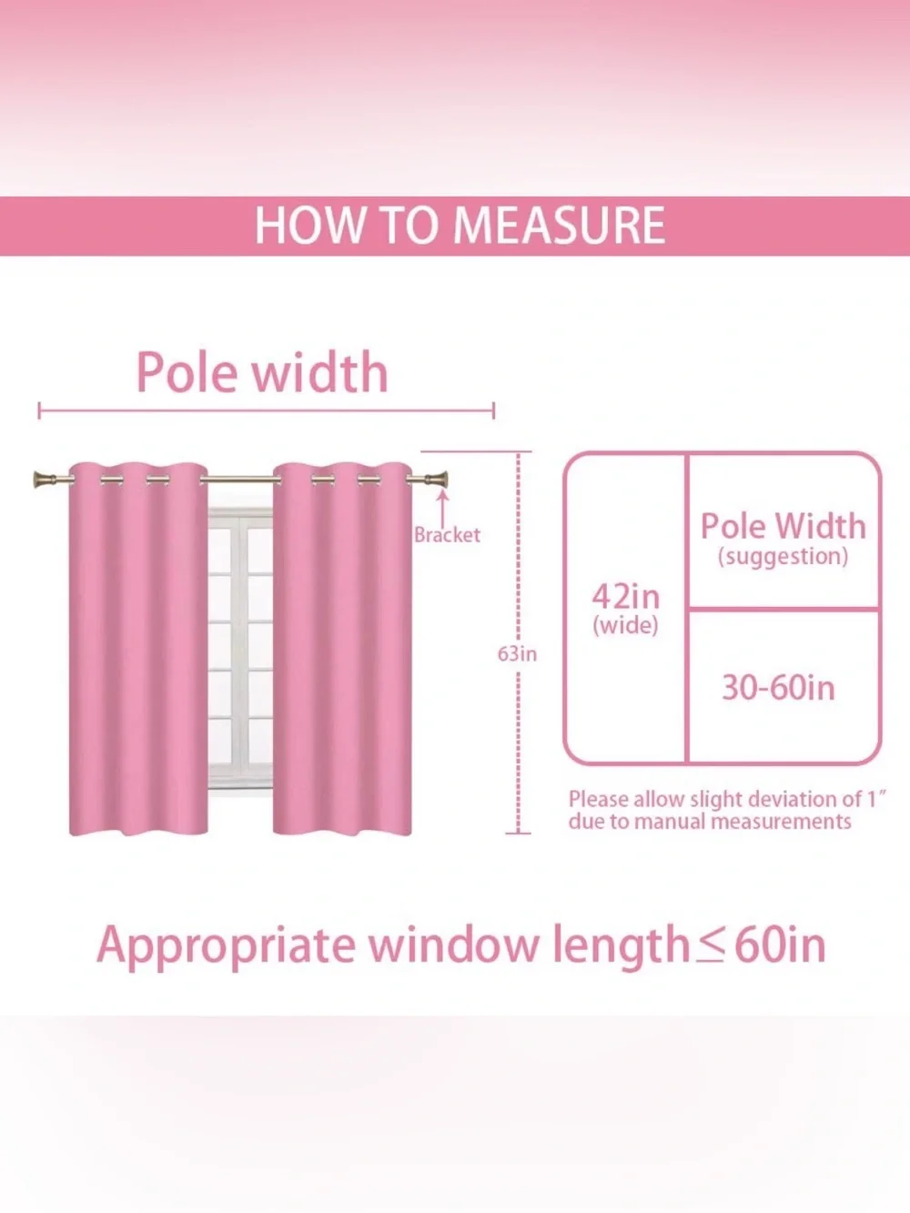 Solid Pink Grommet Top Window Curtains - Pair